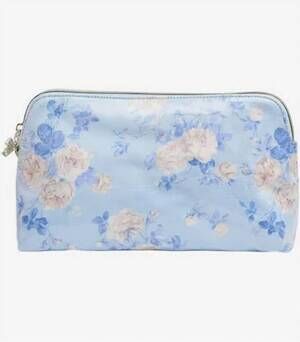 NEW LOVESHACKFANCY medium travel pouch-make up bag in whisper blue